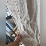 Lands' End Lands’ End Linen cargo pants beige sand petite short putty drawstring straight Photo 7