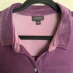 J.Jill Wearever Collection Purple Velvet Tunic Set Long Sleeve Top and Tank XL Photo 3