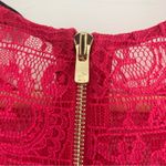 Sandro Paris Red Lace Bustier Style Christmas Holiday Short Dress Size Small Photo 4