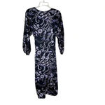MISA Los Angeles Sylvia Floral Indigo Vines Wrap Midi Dress Size XS NWT Photo 7