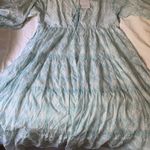 Daughters of India Jasmine Sea Mist Blue Bohemian Long Sleeve Dress 3X Cottage Photo 3