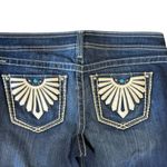  Women’s Darkwash ARIAT Jeans 29 X 33 TURQUOISE Embellished Long EUC Photo 12