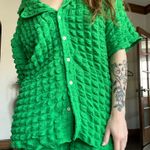 Love Riche Green Puffy Scrunch Matching Lounge Set Photo 0