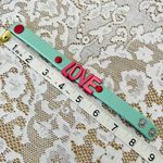 LOVE Slider Charm Bracelet Mint and Coral Pink Photo 4