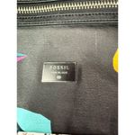 Fossil Women's Crossbody Bag Black Multicolored Abstract Design Photo 1