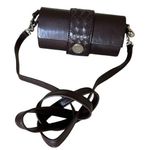 JM Collection Brown Leather Small Multi Purpose Evening Clutch/Crossbody Bag Photo 0