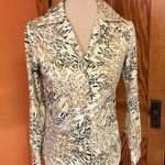 Vintage 70s leaves polyester shirt Photo 4