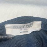 Double Zero Button up front tie tank top. Dark Blue blouse Photo 1