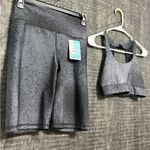 JESFER Women’s Activewear Set Sports Bra & Biker Shorts Size S NWT(A226) Black Photo 4