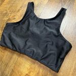 Beach Riot  Sports Bra Top Sz Medium Black Shimmer Sparkle Twist Knot Open Back Photo 3