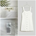 Madewell  Denim Square-Neck Sleeveless Mini Dress in Tile White Photo 10