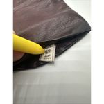 Size 6 1/2 Bloomingdale's Maroon Leather Gloves with Cashmere Lining Italy Brown Photo 2
