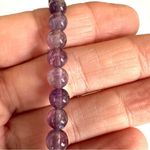 Amethyst stretchy charm bracelet with Indian beads Photo 5