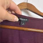 Torrid Mini Slub Fluted Winetasting Maroon Color V-neck Short Sleeve Dress Photo 5