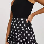 River Island River‎ Island Skirt Womens 6 US Black White Printed Ruffle Mini Photo 0