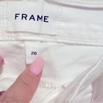 frame denim FRAME LE HIGH STRAIGHT HIGH RISE WHITE DISTRESSED DESTRUCTED STRETCHY JEANS 26 Photo 6