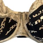 Cacique Abstract Leopard Print Lace Accent Trim Underwire Bra 42D Photo 2