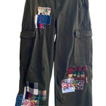 TNA Aritzia Green Straight Leg Cargo Patchwork Pants High Rise Reworked Women 0 Photo 0