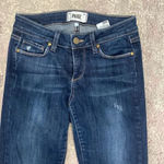 Paige  Women's Dark Wash Straight Leg Skinny Denim Jeans Sz 25 Photo 1