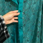 Victoria's Secret Gold Label Emerald Green Lace Sleep Shirt size Small Photo 3