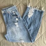 SheIn Distressed Blue Flare Jeans Photo 11