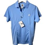 Footjoy Shirt Women's Small Blue Golf Leisure Polo Top Logo Network Funding Photo 0