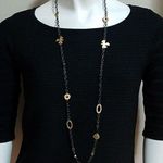 Lia Sophia  Gray & Gold Tone Necklace Photo 0