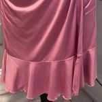 Kennedy Blue  Pink Ruffle Wrap Silky Pink Robe One Size Photo 13