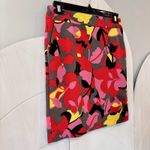 Premise  Floral Abstract Print Skirt Red Pink Yellow Brown Black Artistic Size 10 Photo 4