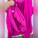 LBV Crepe Pleated Day Dress in fuschia size 6 Pink Photo 13
