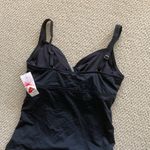 Lands' End NEW Lands’ End Black Women’s Swimsuit Top Tankini Front Twist Padded Size 10 NWT Photo 4