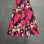 Trina Turk Women's Hana Dress Indigo Size 6 Floral Bright Black Pink Party Photo 3
