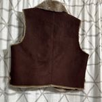 Faded Glory  Brown Vest with Plush Fur Accents Photo 7