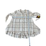Free People Womens Peppy Plaid M Tunic Shirt White Brown Button Up Back Ruffle Photo 7