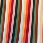 E & M  striped button down cropped top with a tie at the bottom Photo 1