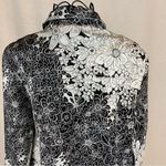 Black & White Floral Sequined Unique Handmade Demim Jacket LA Blend Size Medium Photo 9