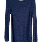 Ralph Lauren Lauren  Cable Knit Long Sleeve Sweater Tunic Navy Blue,‎ Large Photo 0