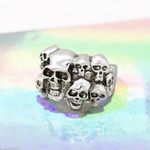 Gothic Skull Ring Silver Photo 1