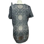 Sundance  Black Crochet Lace Short‎ Sleeve Top Size Medium Photo 4