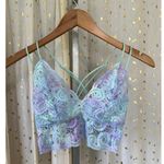 NWOT Victoria's Secret PINK Lace Tie Dye Padded Wireless Strappy Bralette S Photo 0