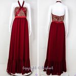 Altar'd State NEW  red sequin maxi formal dress,‎ size M Photo 2