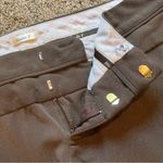 Studio Y Brown Wide Leg Office Work Dress Pants 3/4 Short Photo 1