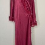 Vintage Peignoir Maroon Lace Trimmed L XL Red Size L Photo 0