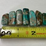 TURQUOISE Jasper Gem Stone Boho Hair Barrette Clip Blue Photo 2