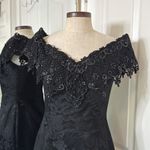 Scott McClintock vintage bedazzled jacquard goth pencil dress Black Size 10 Photo 7