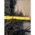 Papaya  Shaggy Vest L Black Faux Fur Open Front Boho Rock Chic Mod Punk Med Photo 3