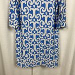 Jude Connally Blue Swirl Megan 3/4 Sleeve Jude Cloth Shift Dress Sz.L Size L Photo 6