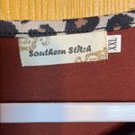 Southern Stitch  Leopard Print with Football and Sunflowers Raglan Tee Photo 1