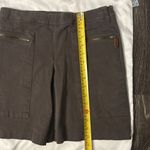 ZARA Basic Front Pleat High Waist Mini Skirt Size S Army Photo 4