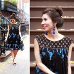 Anthropologie Moulinette Soeurs Lydia Swing Dress Size 2 XS Beaded Art Deco Photo 5